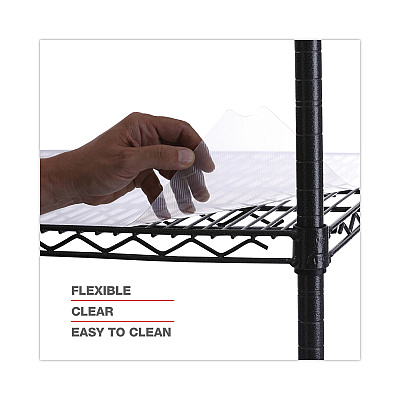 Alera Shelf Liners For Wire Shelving, Clear Plastic, 48w x 18d, 4/Pack (ALESW59SL4818)