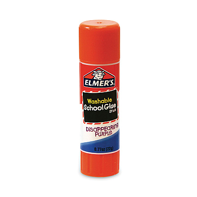Elmer's School Glue Stick, 0.77 oz, Applies Purple, Dries Clear, 6/Pack (EPIE578)