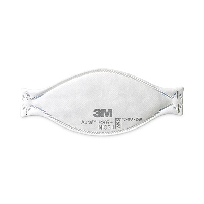 3M Aura Particulate Respirator 9205+, N95, One Size Fits All, 20/Pack (MMM9205PH20DC)