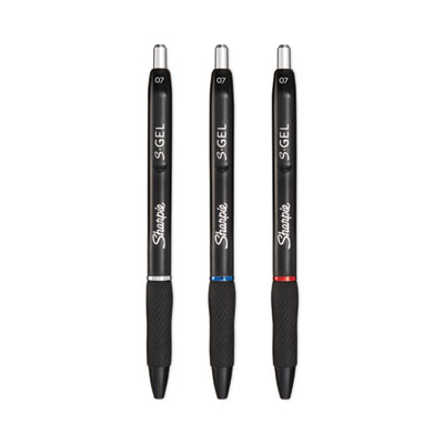 Sharpie High-Performance Gel Pen, Retractable, Medium 0.7 mm, Assorted Ink Colors, Black Barrel, Dozen (SAN2096153)