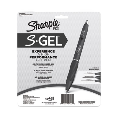 Sharpie High-Performance Gel Pen, Retractable, Medium 0.7 mm, Assorted Ink Colors, Black Barrel, Dozen (SAN2096153)