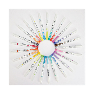 Zebra Mildliner Double Ended Highlighter Variety Pack, Asst Ink Colors, Bold-Chisel/Fine-Bullet Tips, Asst Barrel Colors, 25/Pack (ZEB78525)