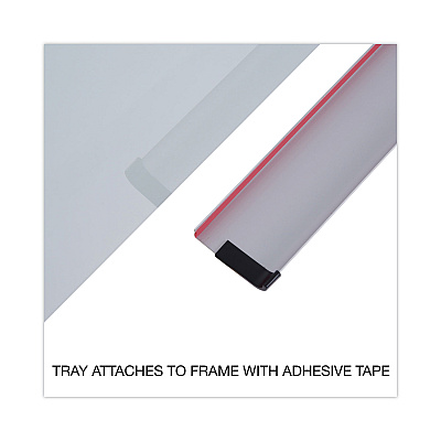 Universal Frameless Glass Marker Board, 36 x 24, White Surface (UNV43232)
