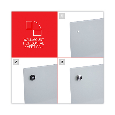 Universal Frameless Glass Marker Board, 36 x 24, White Surface (UNV43232)