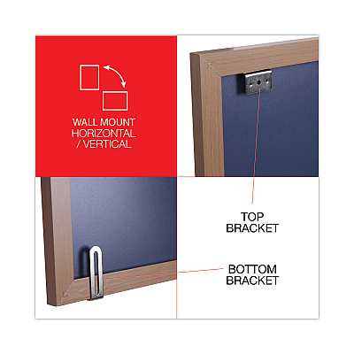 Universal Deluxe Melamine Dry Erase Board, 36 x 24, Melamine White Surface, Oak Fiberboard Frame (UNV43619)