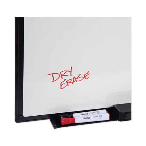 Universal Design Series Deluxe Dry Erase Board, 36 x 24, White Surface, Black Anodized Aluminum Frame (43628)