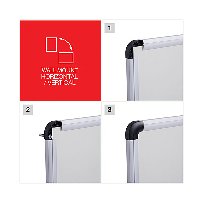 Universal Modern Melamine Dry Erase Board with Aluminum Frame, 72 x 48, White Surface (UNV43725)