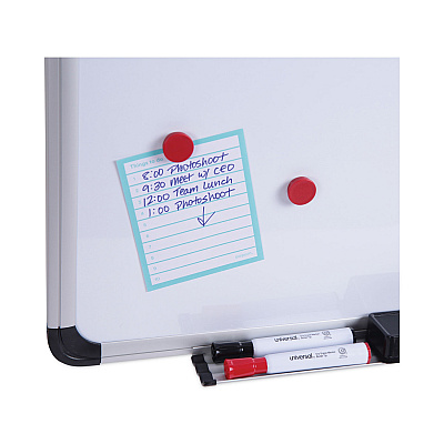 Universal Magnetic Steel Dry Erase Marker Board, 48 x 36, White Surface, Aluminum/Plastic Frame (UNV43734)
