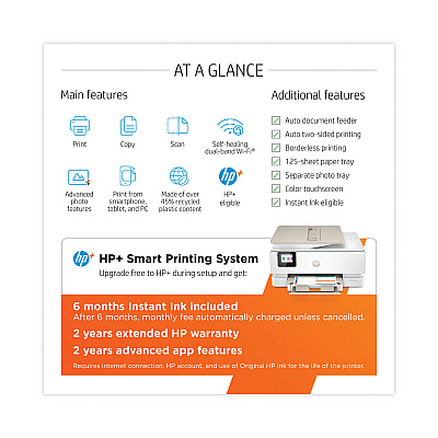 HP ENVY Inspire 7955e All-in-One Printer, Copy/Print/Scan (HEW1W2Y8A)