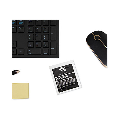 Read Right KeyWipes Keyboard Wet Wipes, 6.88 x 5, Unscented, 18/Box (REARR1233)
