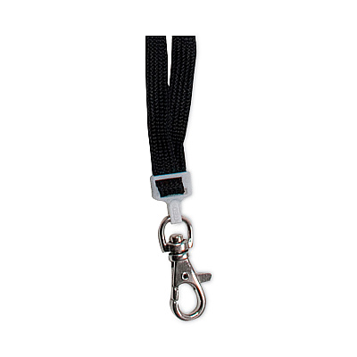 Advantus Deluxe Safety Lanyards, Metal Lobster Claw Hook Fastener, 36" Long, Black, 24/Box (AVT75421)
