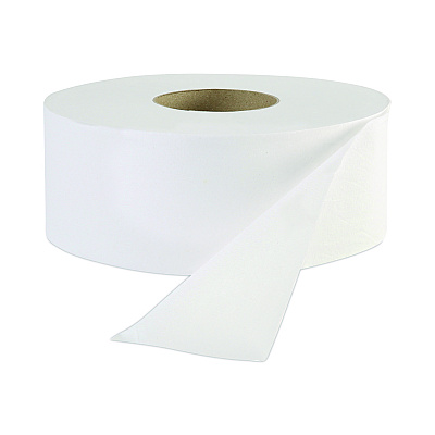 Boardwalk JRT Jr. Bath Tissue, Jumbo, Septic Safe, 1-Ply, White, 3.3" x 2,000 ft, 12/Carton (BWK6101)