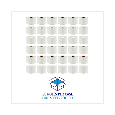 Boardwalk Green Xtra Controlled Bath Tissue, OptiCore, Septic Safe, 2-Ply, White, 1,000/Roll, 36 Rolls/Carton (BWK45XTRA)