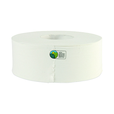 Boardwalk JRT Bath Tissue, Jumbo, Septic Safe, 2-Ply, White, 3.3" x 1,000 ft, 12 Rolls/Carton (BWK6100B)