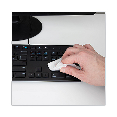 Read Right Office Equipment MultiKleen Wet Wipes, Cloth, 5.44 x 6.38, 75/Tub (REARR1407)