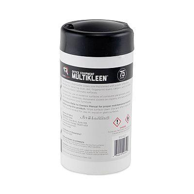 Read Right Office Equipment MultiKleen Wet Wipes, Cloth, 5.44 x 6.38, 75/Tub (REARR1407)