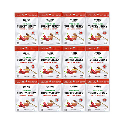 Think Jerky Sriracha Honey Turkey Jerky, 1 oz Pouch, 12/Pack (GRR22000983)