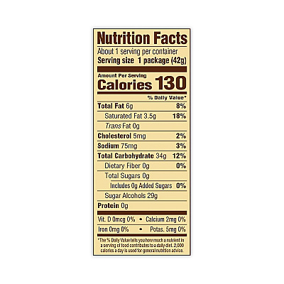 Werther's Original Sugar Free Chewy Caramel Candy, 1.46 oz Bag, 12 Bags/Carton (GRR30200005)
