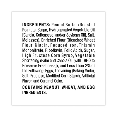 Grandma's Homestyle Peanut Butter Cookies, 2.5 oz Pack, 2 Cookies/Pack, 60 Packs/Carton (GRR29500063)