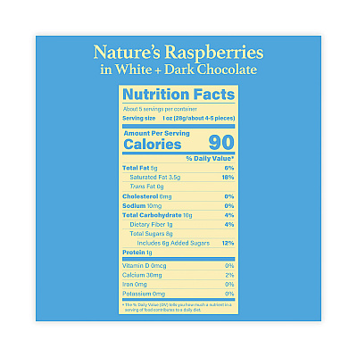 Tru Fru Nature's Hyper-Chilled Raspberries in White and Dark Chocolate, 5 oz Cup, 8/Carton (GRR90300268)