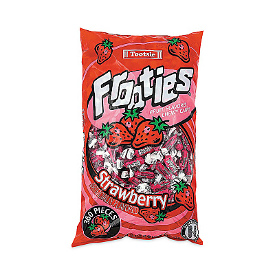 Tootsie Roll Frooties, Strawberry, 38.8 oz Bag, 360 Pieces/Bag (GRR20900090)