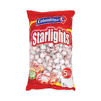 Colombina Peppermint Starlight Mints, 5 lb Bag (GRR26900012)