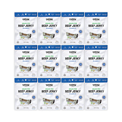 Think Jerky Classic Beef Jerky, 1 oz Pouch, 12/Pack (GRR22000984)