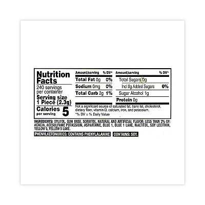 Trident Vibes Spearmint Rush Sugar-Free Gum, 40 Pieces/Cup, 6 Cups/Carton (GRR30400082)