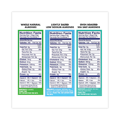 Blue Diamond Almonds Variety Pack, Assorted Flavors, 0.6 oz Pouch, 7 Pouches/Box, 6 Boxes/Carton (GRR22000796)