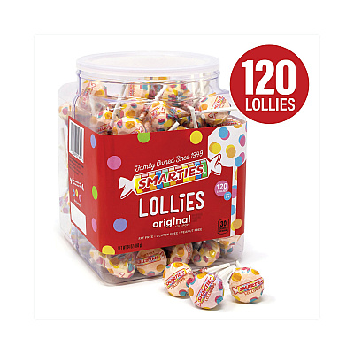 Nestl Smarties Lollies Lollipops, 34 oz Jar, 120 Pieces (GRR20900013)