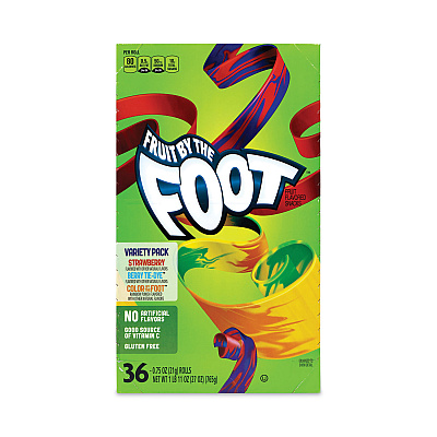 Betty Crocker Fruit By The Foot Variety Pack, Assorted Flavors, 0.75 oz, 36 Pouches/Carton (GRR20900408)