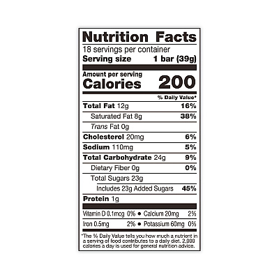 SKOR Candy Bar, 1.4 oz Bar, 18/Carton (GRR20902450)