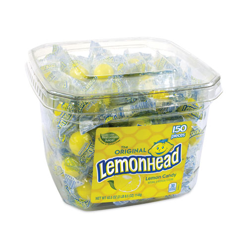 LemonHead Lemon Candy, Individually Wrapped, 40.5 oz Tub, 150 Pieces, Delivered in 1-4 Business Days (20900232)