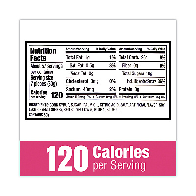 Now and Later Mixed Fruit Chews, Assorted Flavors, 60 oz Tub, 365 Pieces (GRR20900224)
