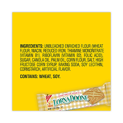 Nabisco Lorna Doone Shortbread Cookies, 1.5 oz Packet, 30 Packets/Carton (GRR22001042)