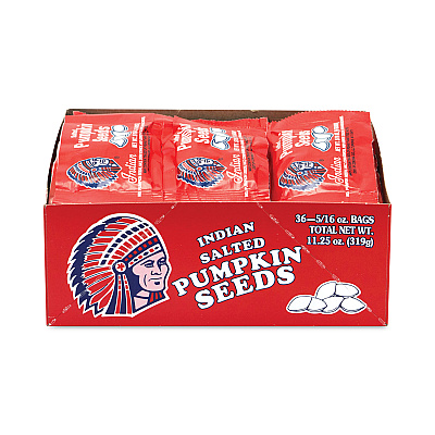 Indian Salted Pumpkin Seeds, 0.31 oz Pouches, 36 Pouches/Pack, 2 Packs/Carton (GRR20902590)