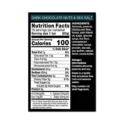 KIND Minis, Dark Chocolate Nuts Sea Salt/Caramel Almond Nuts Sea Salt, 0.7 oz Bar, 32 Bars/Carton (GRR22000799)