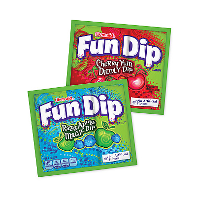 Lik-m-aid Fun Dip Candy, Assorted Flavors, 0.43 oz Pouches, 48/Box (GRR20900166)