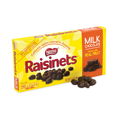 Nestl Raisinets Milk Chocolate Candy Raisins, 3.5 oz Box, 15 Boxes/Carton (GRR20902540)