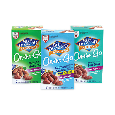 Blue Diamond Almonds Variety Pack, Assorted Flavors, 0.6 oz Pouch, 7 Pouches/Box, 6 Boxes/Carton (GRR22000796)