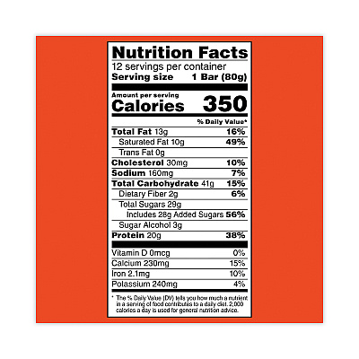 Gatorade Recover Chocolate Chip Whey Protein Bar, 2.8 oz Bar, 12 Bars/Carton (GRR29500032)