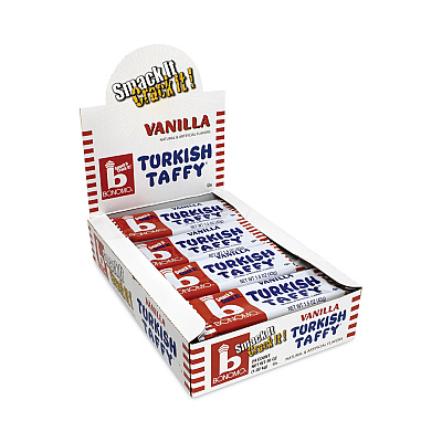 Bonomo Turkish Taffy, Vanilla, 1.5 oz Bars, 24/Carton (GRR20900190)