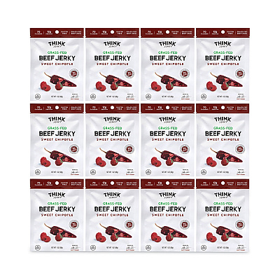 Think Jerky Sweet Chipotle Beef Jerky, 1 oz Pouch, 12/Pack (GRR22000985)