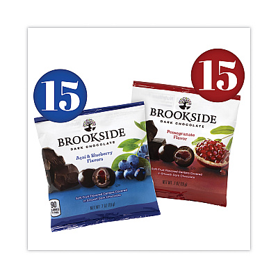 BROOKSIDE Dark Chocolate Fruit, Acai Blueberry and Pomegranate, 30 Pouches/Carton (GRR22001031)