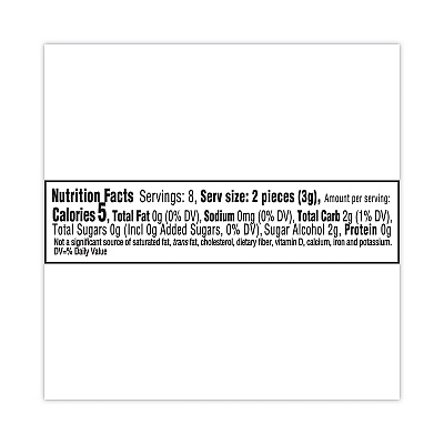 Trident Sugar-Free Gum, White Peppermint,16 Pieces/Pack, 9 Packs/Carton (GRR20902451)