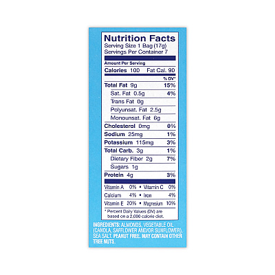 Blue Diamond Low Sodium Lightly Salted Almonds, 1.5 oz Bag, 42 Bags/Carton (GRR22000795)