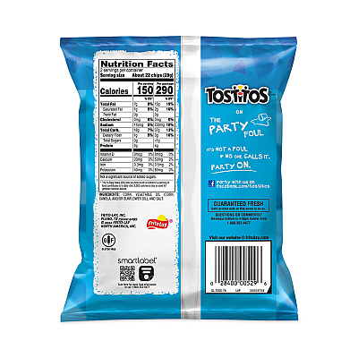 Tostitos Bite Size Tortilla Chips, 2 oz Bag, 64 Bags/Carton (GRR29500067)