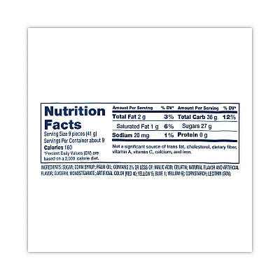 Jolly Rancher Chews Candy, Assorted Flavors, 13 oz Pouches, 4/Carton (GRR24600300)