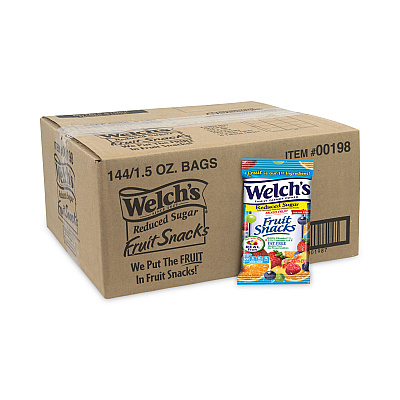 Welch's Reduced Sugar Mixed Fruit Snacks, 1.5 oz Pouches, 144/Carton (GRR26700008)