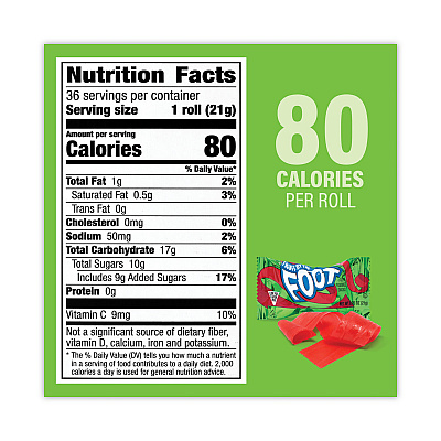 Betty Crocker Fruit By The Foot Variety Pack, Assorted Flavors, 0.75 oz, 36 Pouches/Carton (GRR20900408)